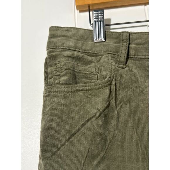 Loft Womens Olive Green Corduroy Pants With Zipper Ankle Details Size 30 - Picture 4 of 8